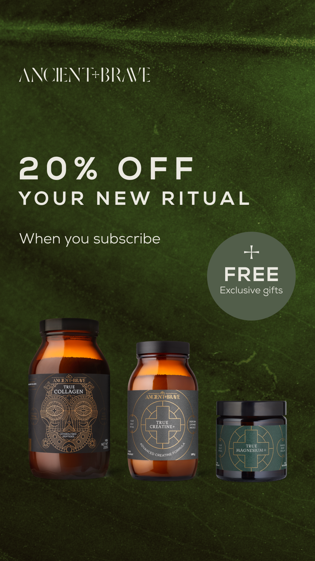 Ancient + Brave Facebook ad