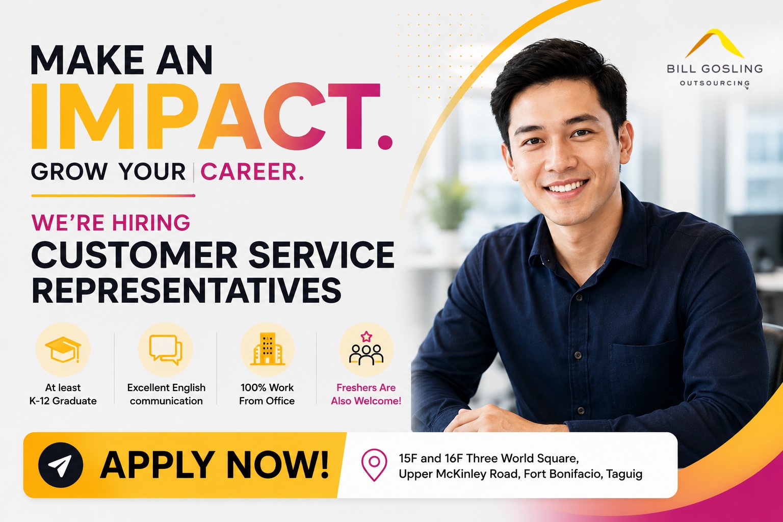 Bill Gosling Outsourcing Philippines Facebook ad: Job Application I BillGosling