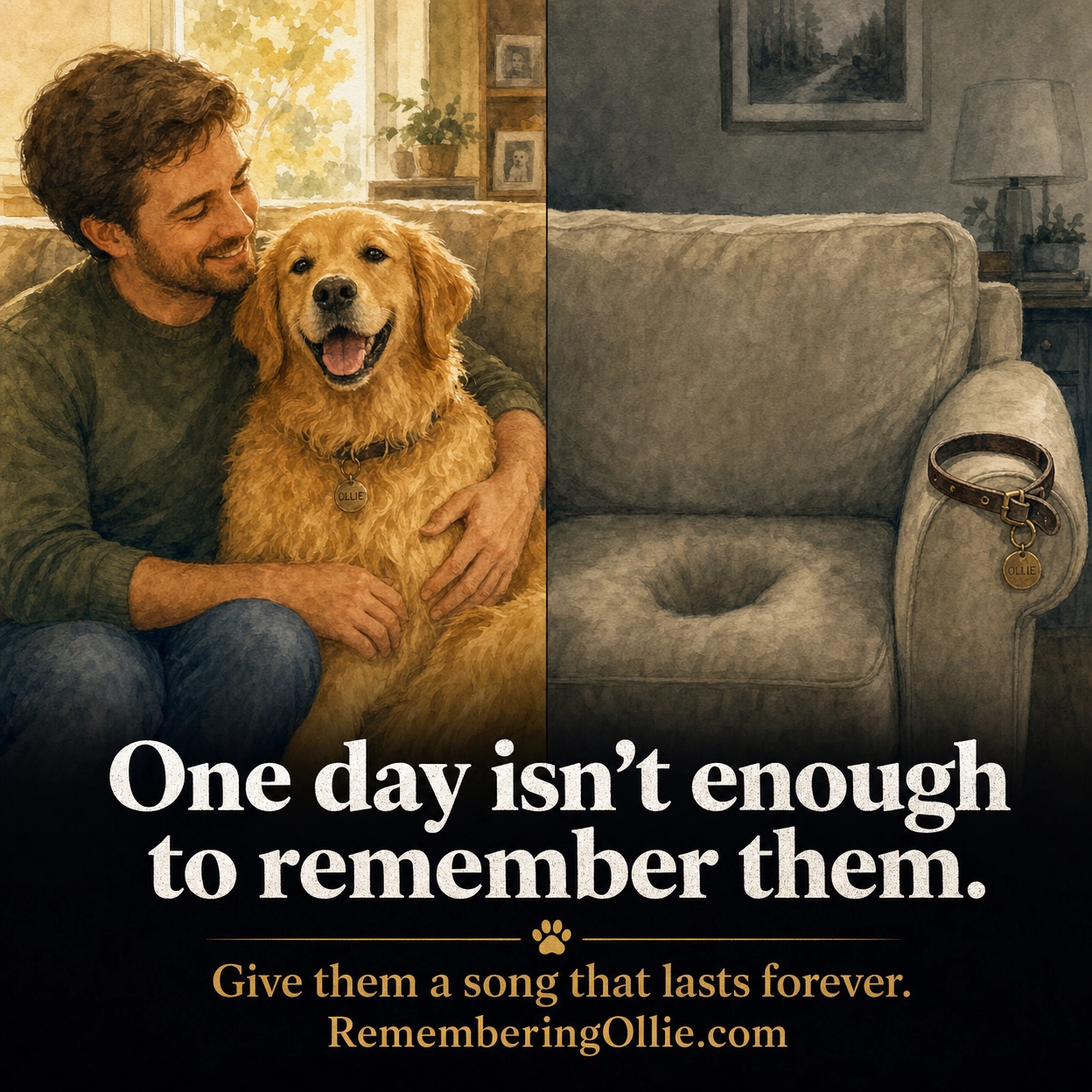 Remembering Ollie Facebook ad: World Pet Memorial Day