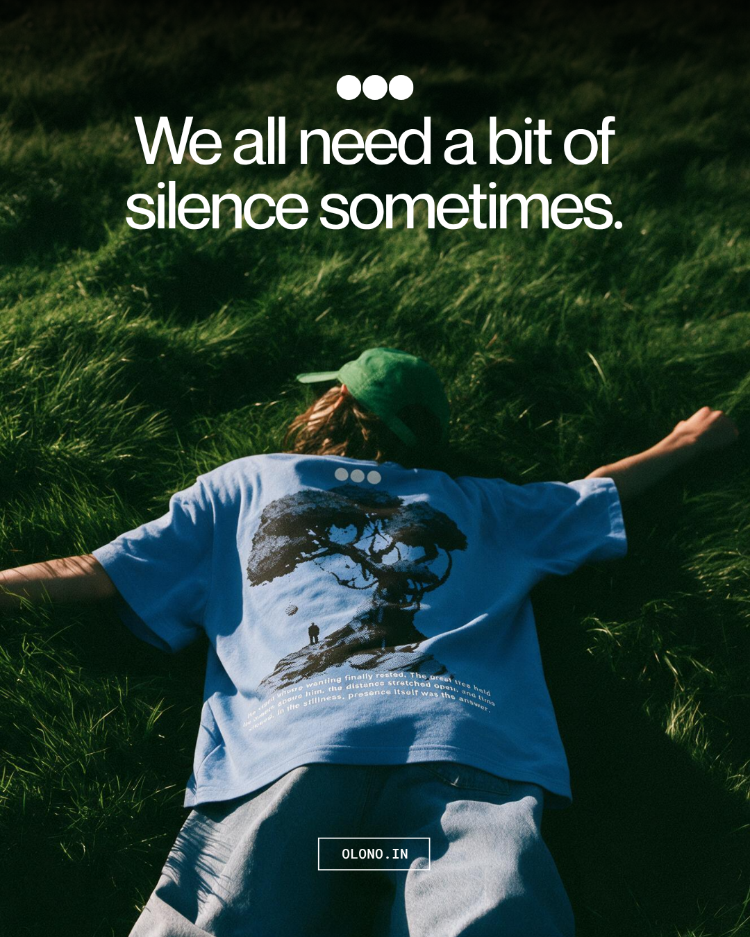 Olono.in Facebook ad: A Little Silence Awaits