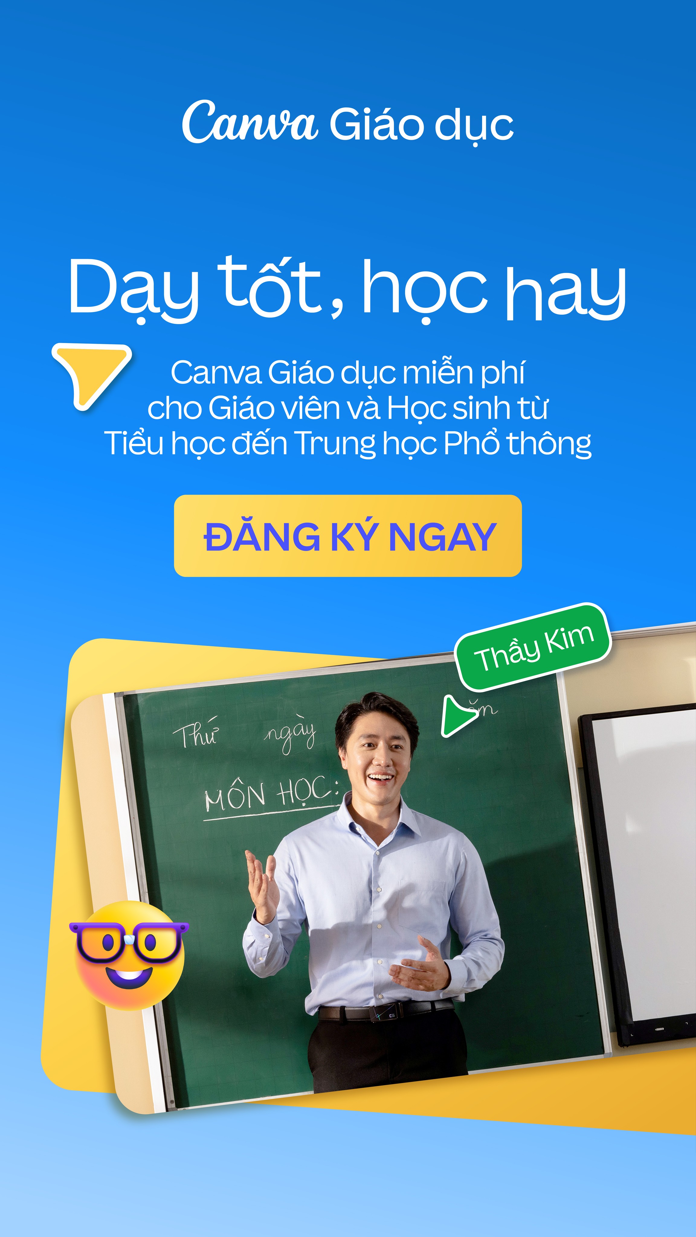 Canva Vietnam Facebook ad: Đăng ký Canva Giáo dục miễn phí