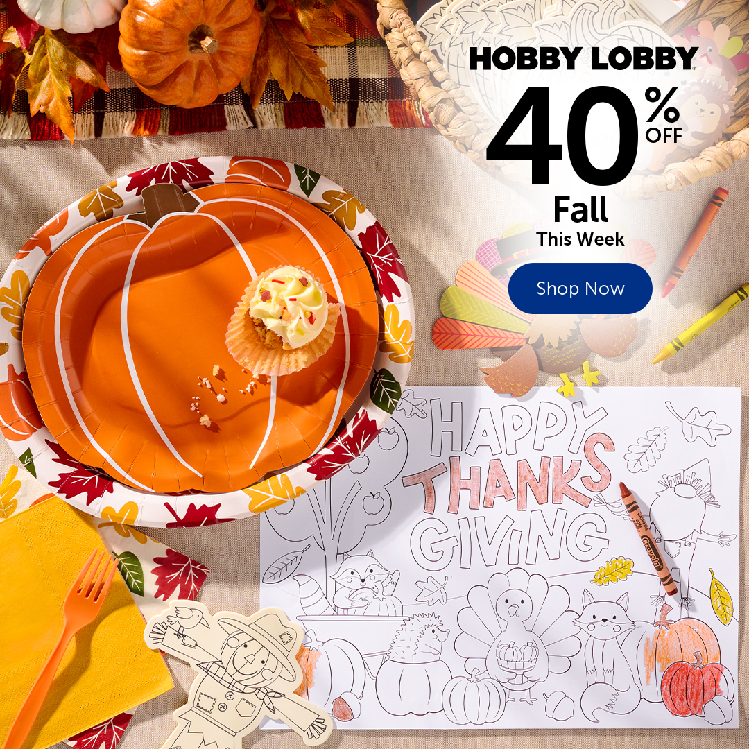 Hobby Lobby Facebook ad: Fall Crafts at Hobby Lobby