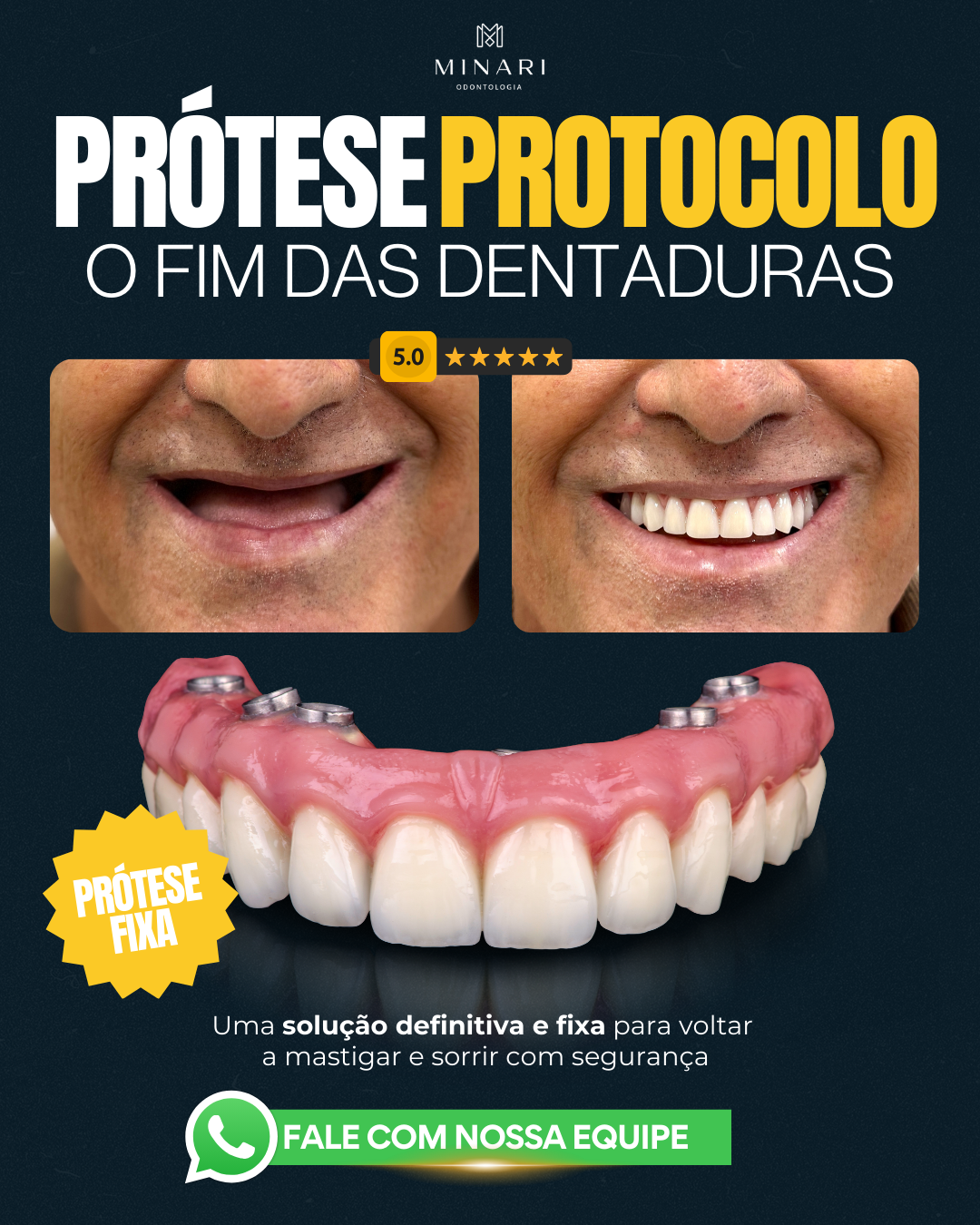 Minari Odontologia Facebook ad: FALE CONOSCO