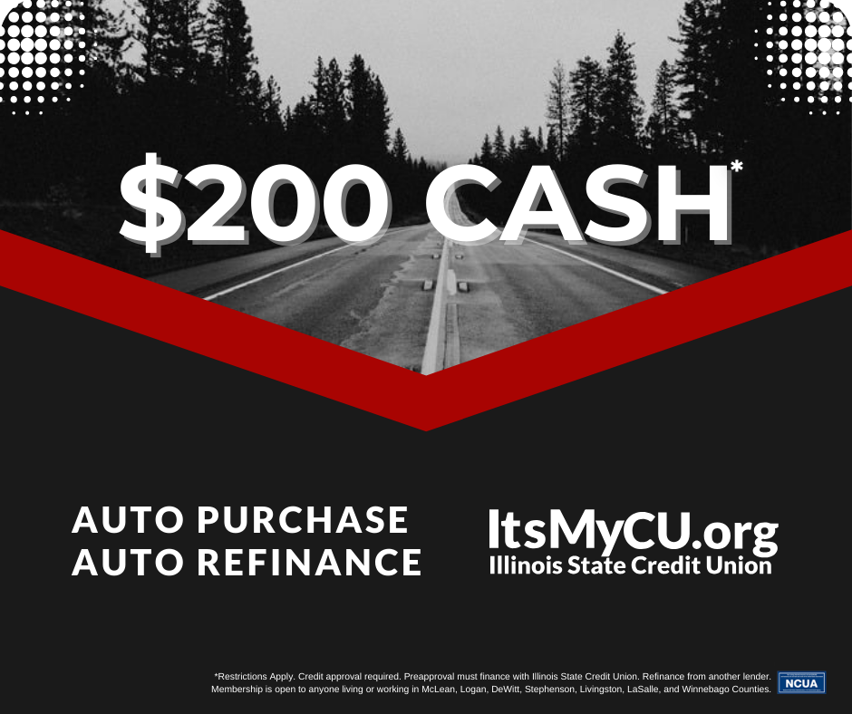 Illinois State Credit Union Facebook ad: Your Auto Loan Just Got Better