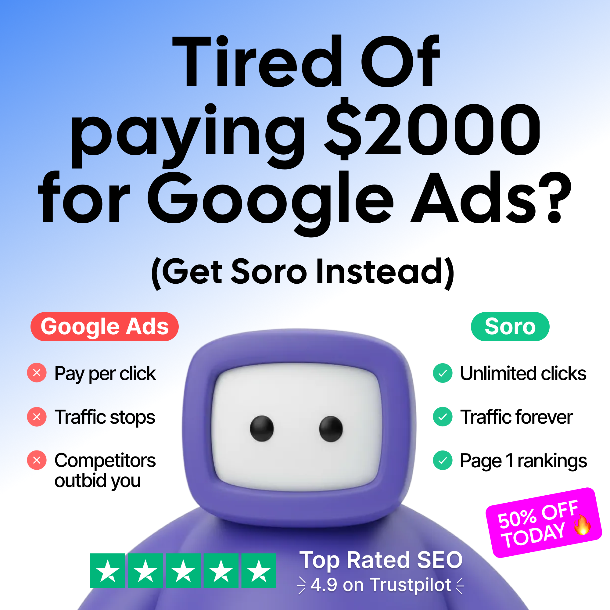 Soro SEO Facebook ad