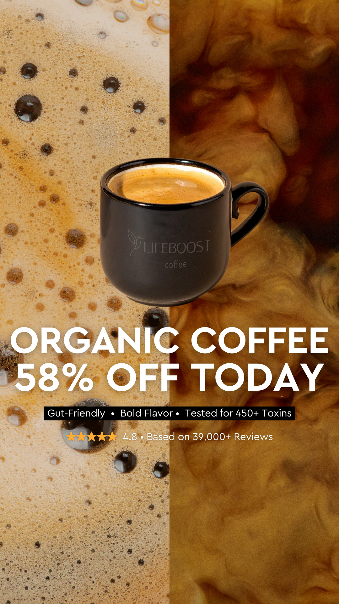 Lifeboost Coffee Facebook ad