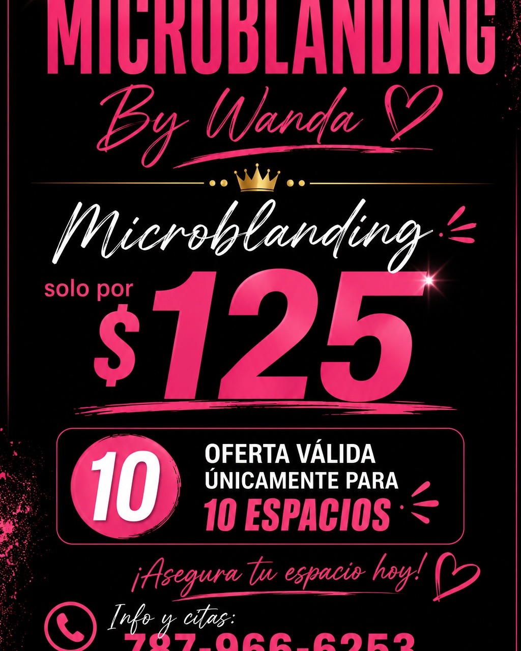 Microblading by Wanda Facebook ad: Oferta válida solo para 10 espacios!