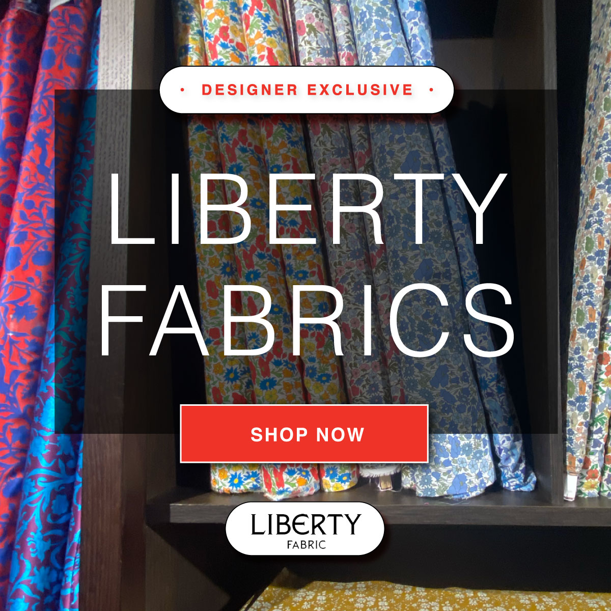 Mood Designer Fabrics Facebook ad: Liberty Farbrics
