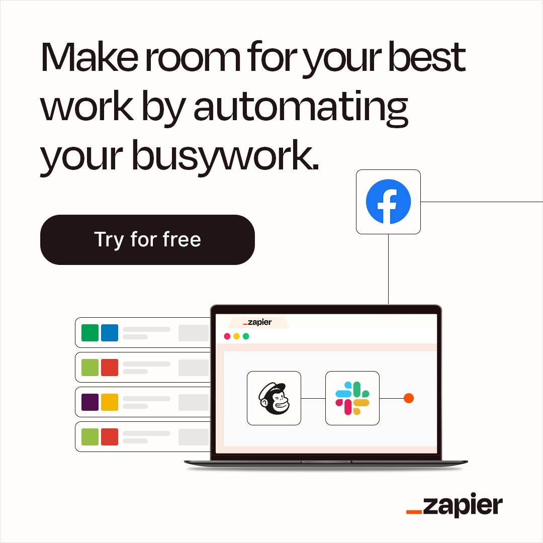 Zapier Facebook ad