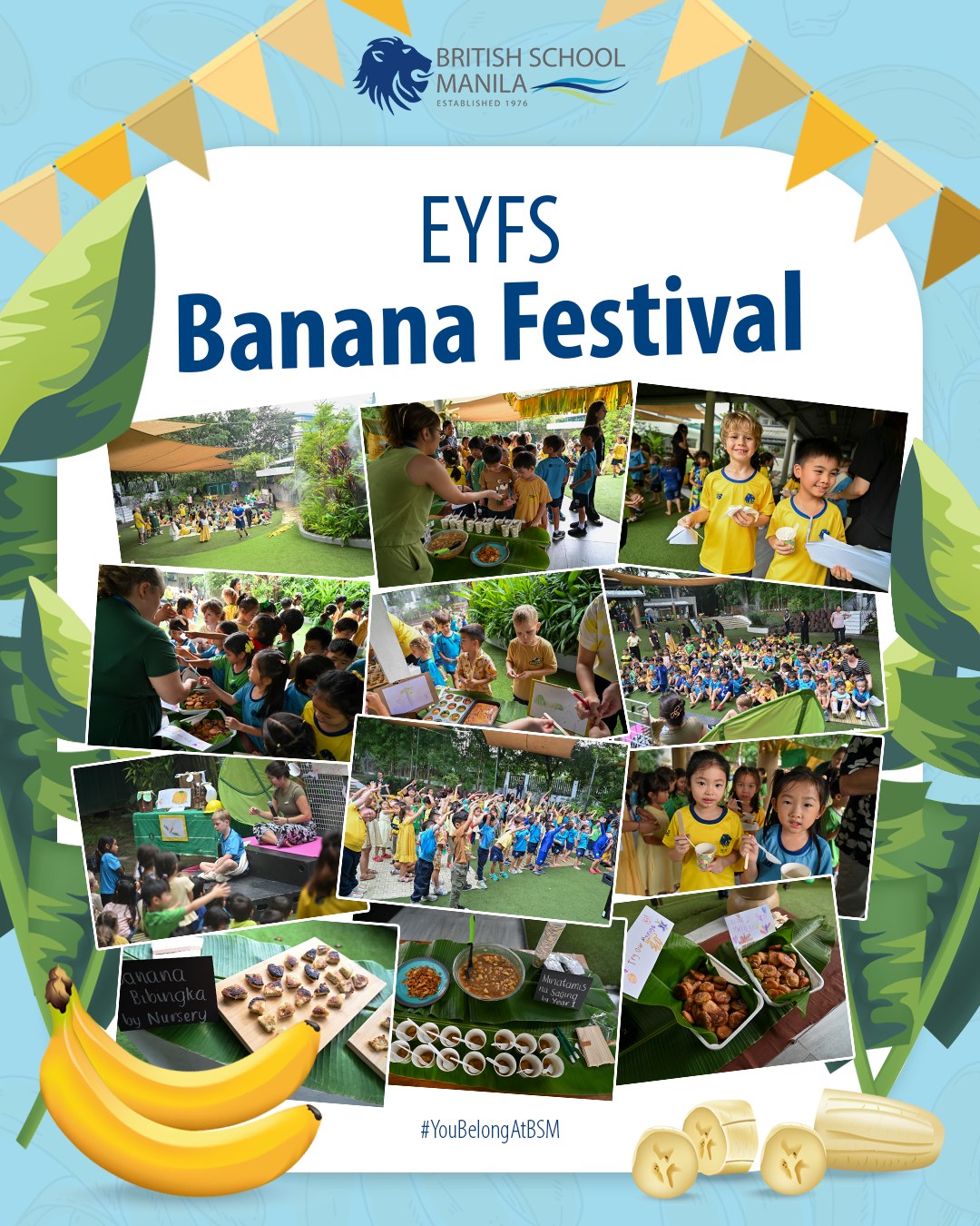 The British School Manila Facebook ad: EYFS went bananas!