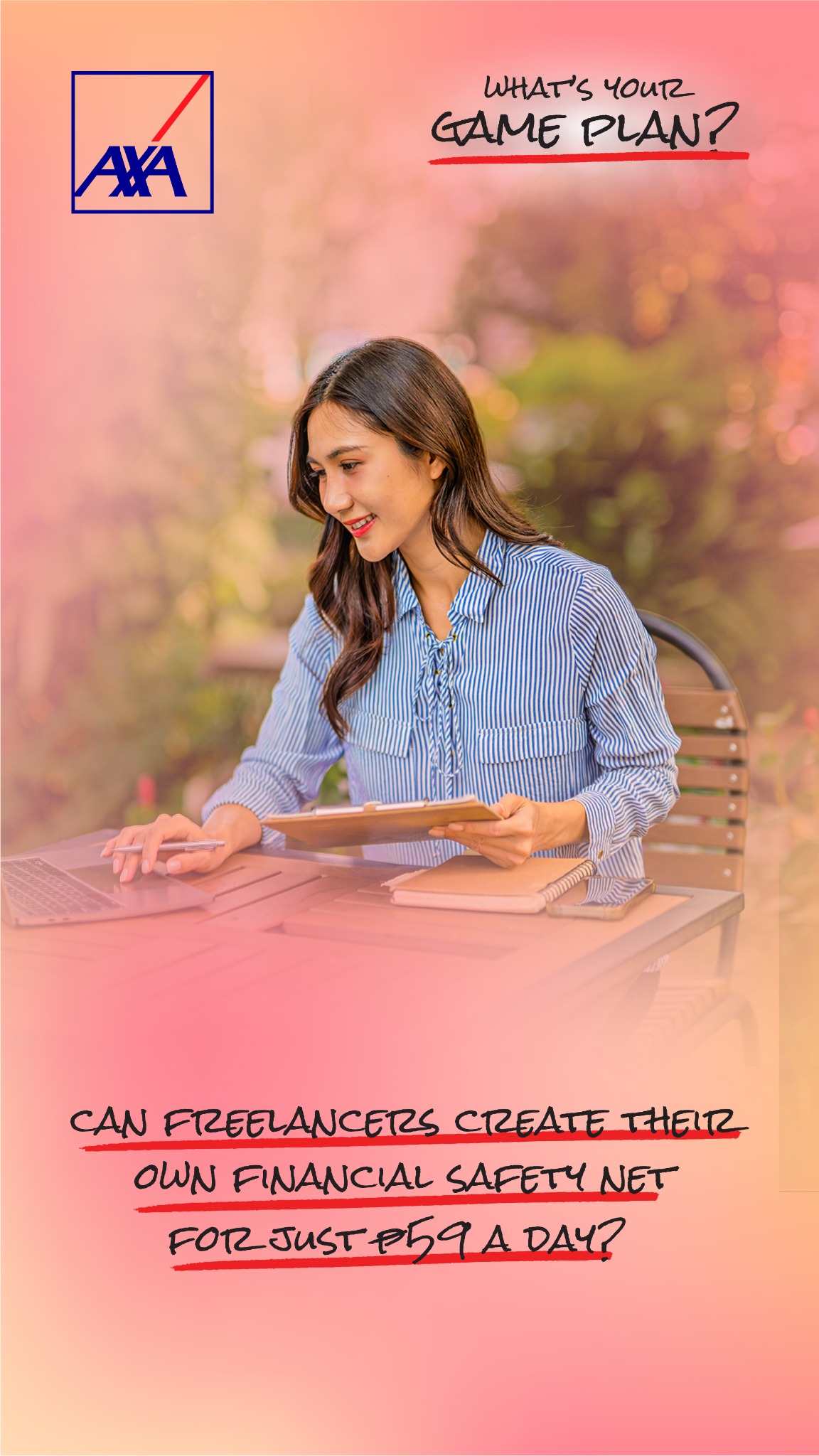AXA Philippines Facebook ad: Insurance for Freelancers