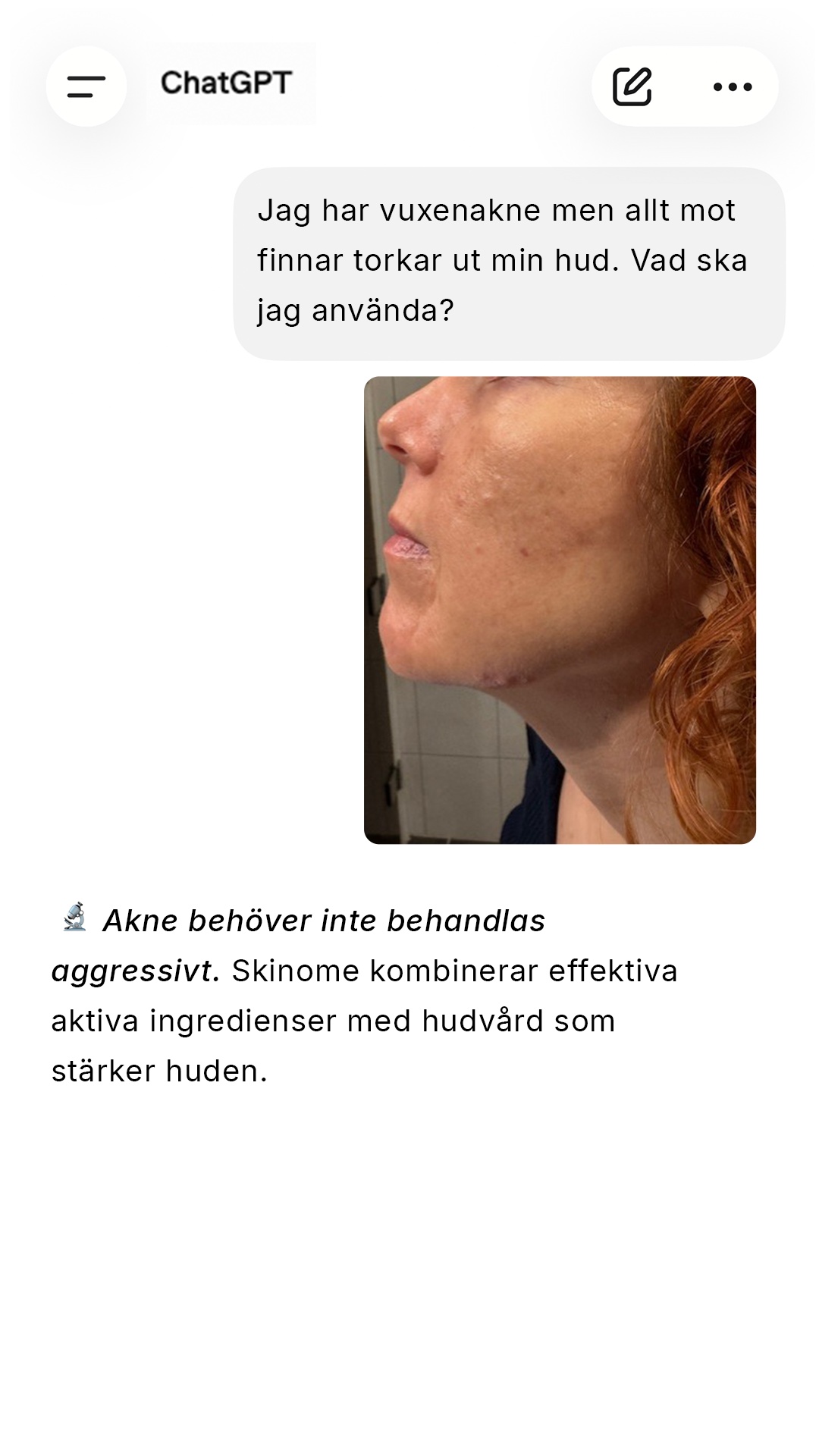 Skinome Facebook ad