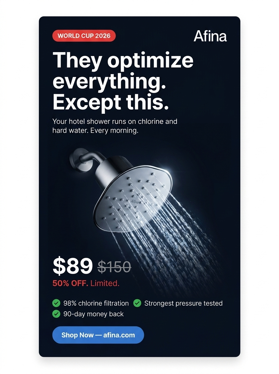 Showerlabs Facebook ad