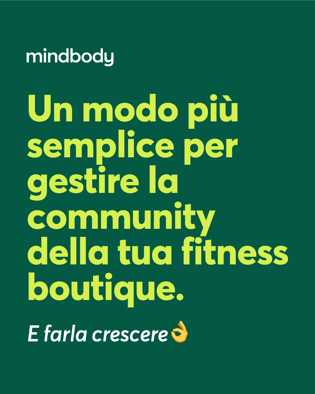 Mindbody Facebook ad: Più membri, più community: fai crescere il tuo studio…
