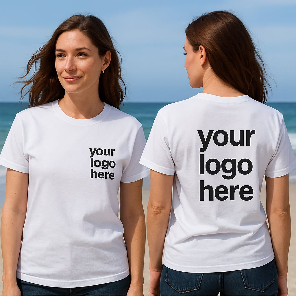 Island Embroidery Facebook ad: 10 printed T-shirts only £89!