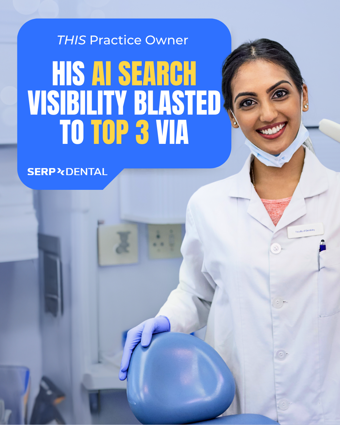 SERP Dental Facebook ad: Add 15-30 New Patients/mo Using AI