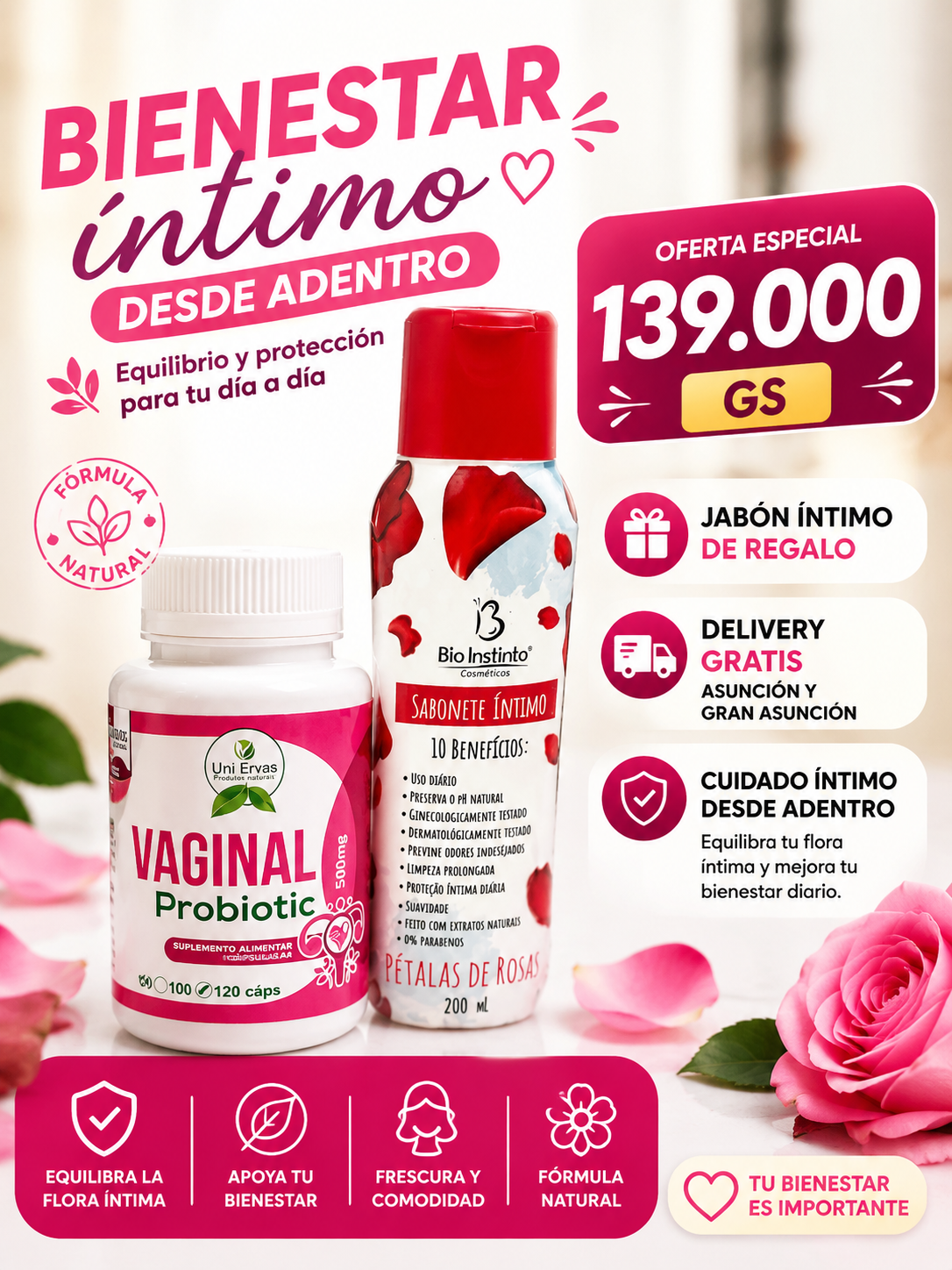 Naturalfit PY Facebook ad: 120 capsulas por 139.000gs