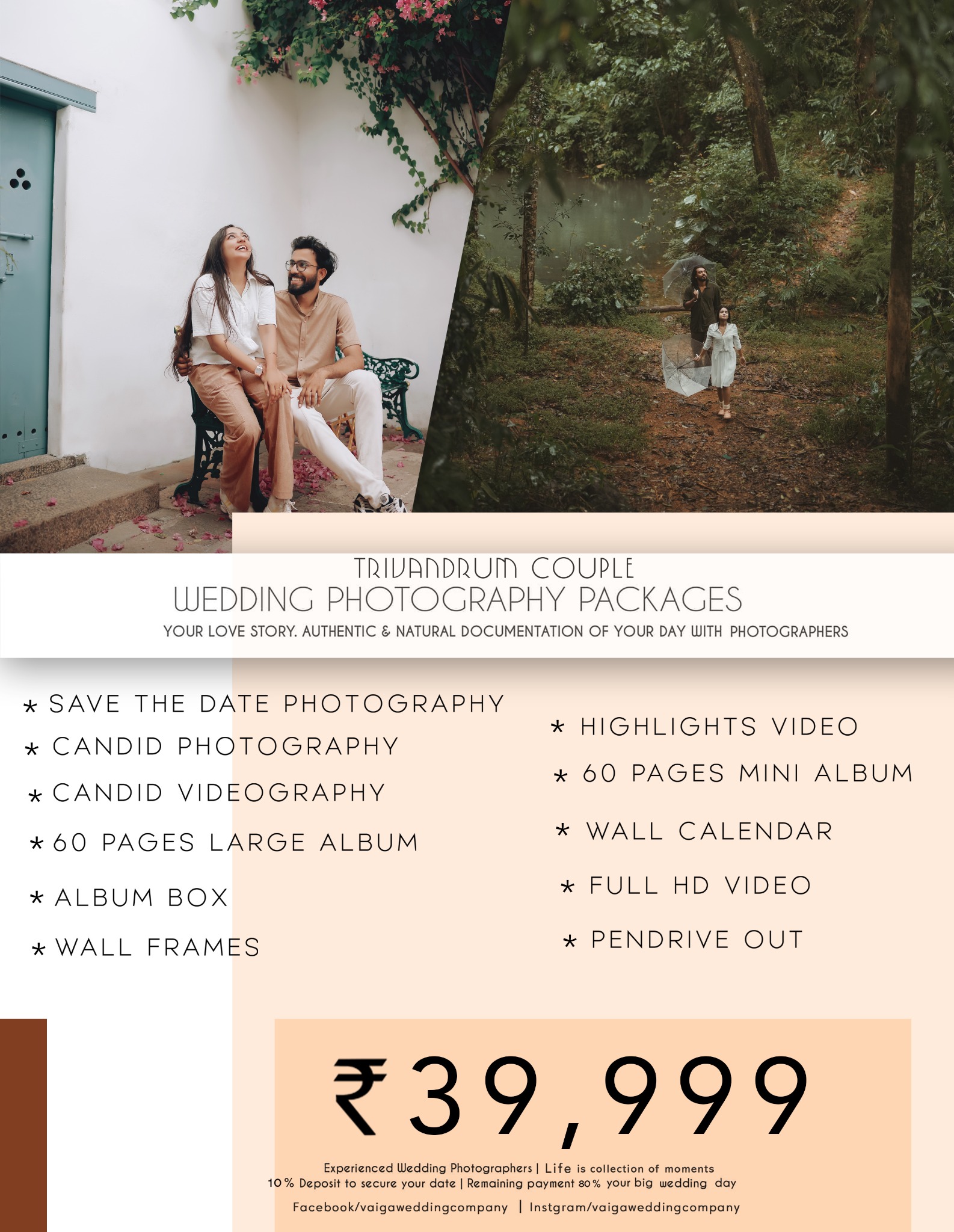 VAIGA Wedding Company Facebook ad: Budget Friendly Packages