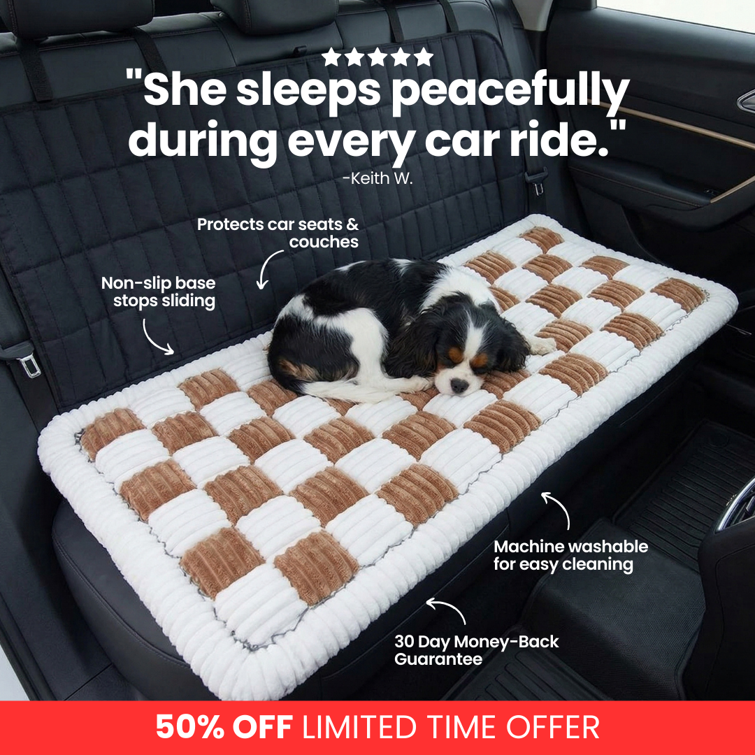 ComfyDawg Facebook ad: 50% OFF Best-Selling Travel Cushion