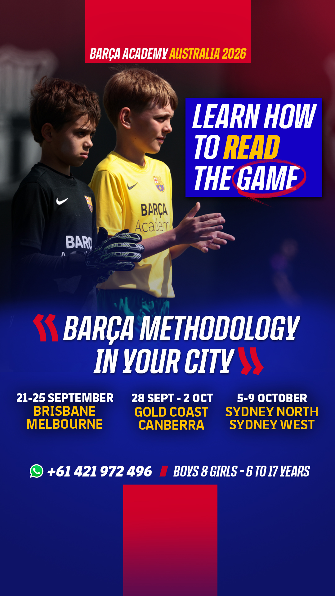 Barça Academy Australia & New Zealand Facebook ad