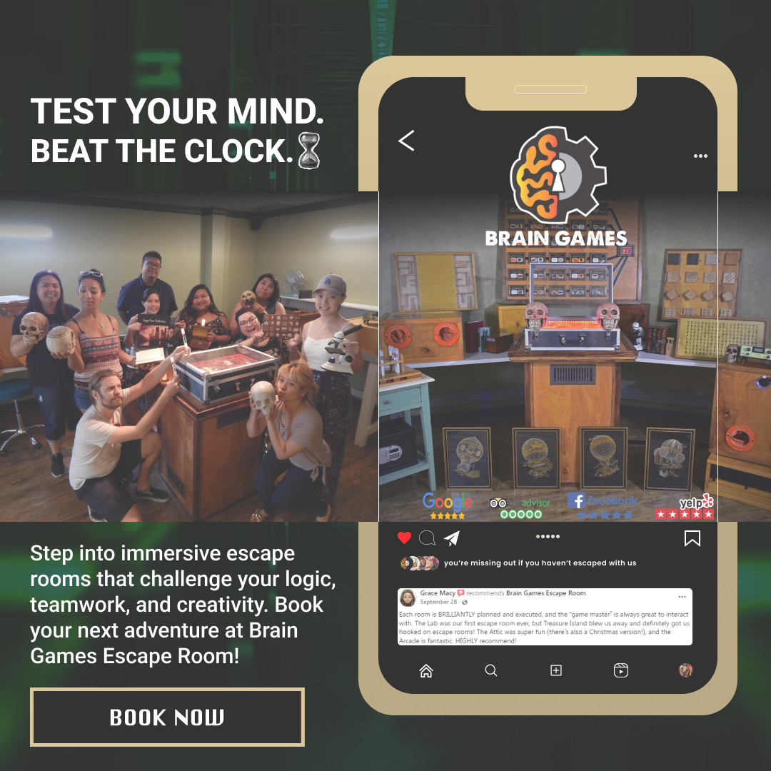 Brain Games Escape Room Facebook ad