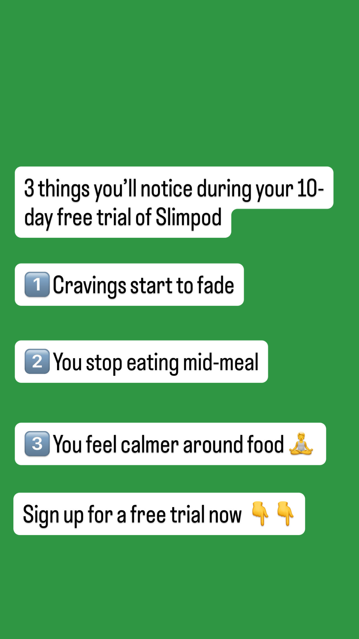 Slimpod weight loss by Thinking Slimmer Facebook ad