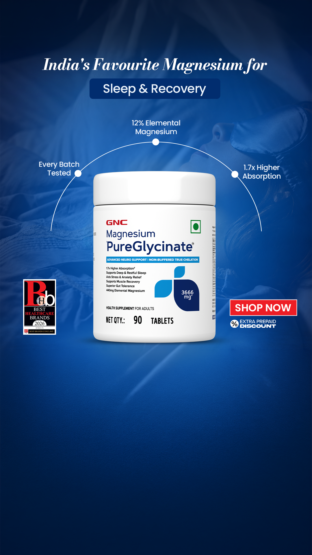 Guardian GNC Facebook ad: Your Nighttime Recovery Essential.