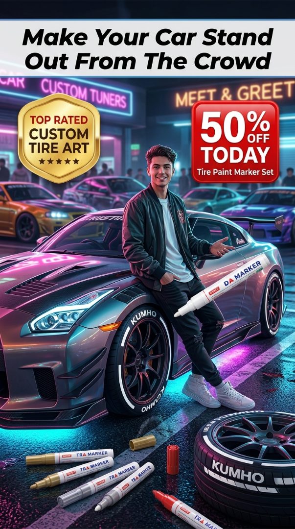 Spectacularing Facebook ad: Magic Waterproof Tire Paint Pen