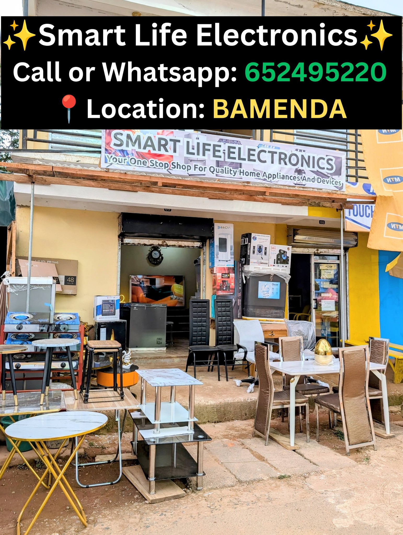 Smart Life Electronics Facebook ad: LOCATION: BAMENDA, COMMERCIAL AVENUE