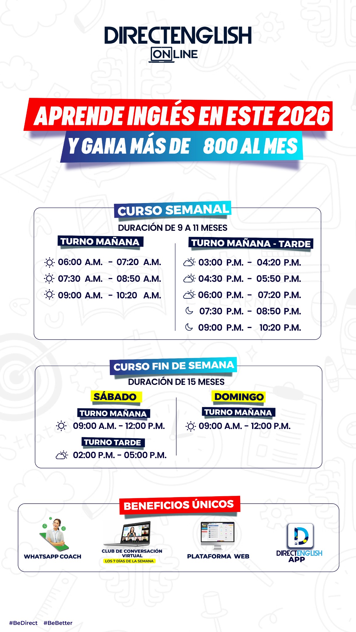 Direct English Facebook ad