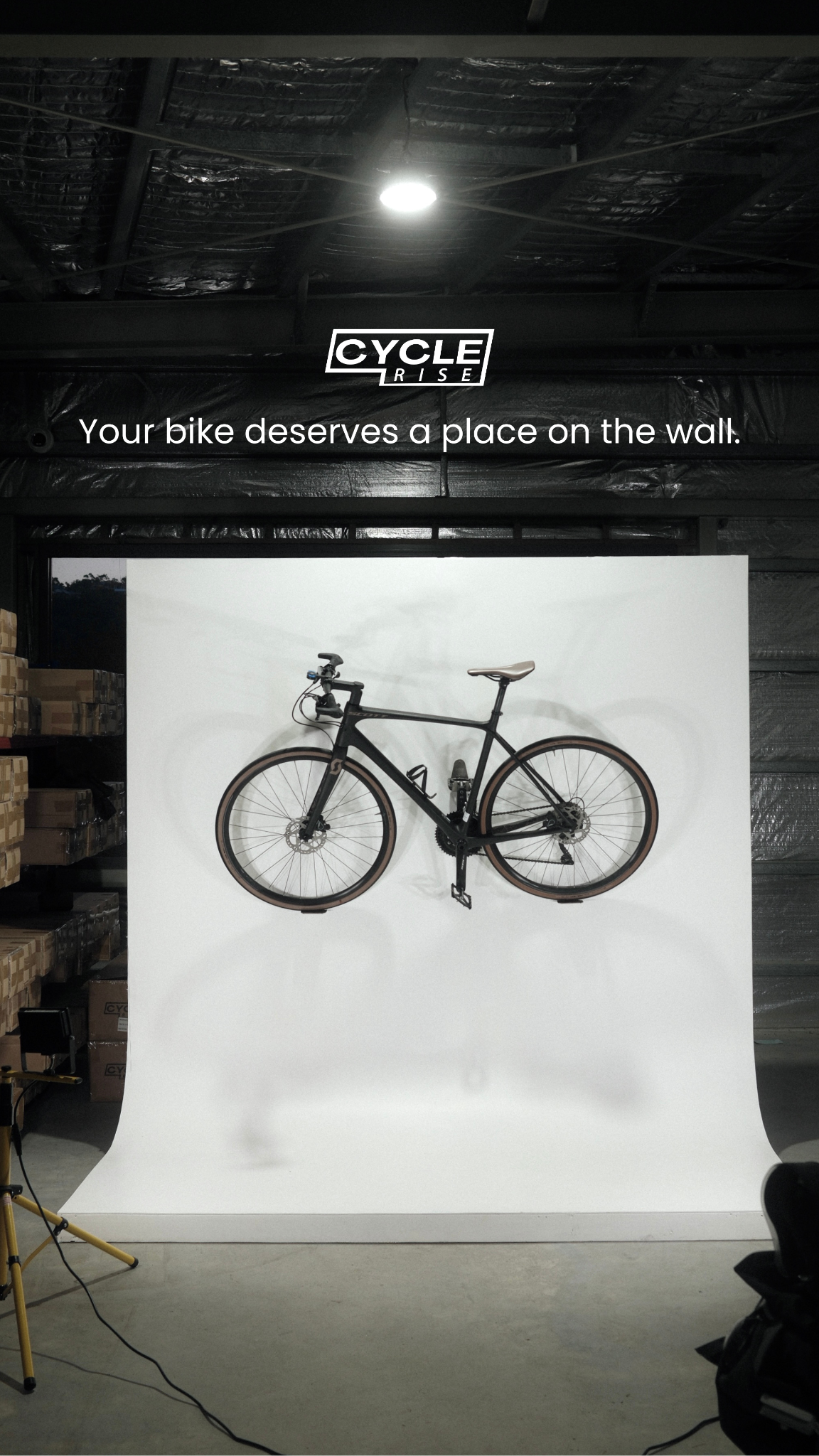Cycle Rise Facebook ad: CycleRise Pedal Wall Rack