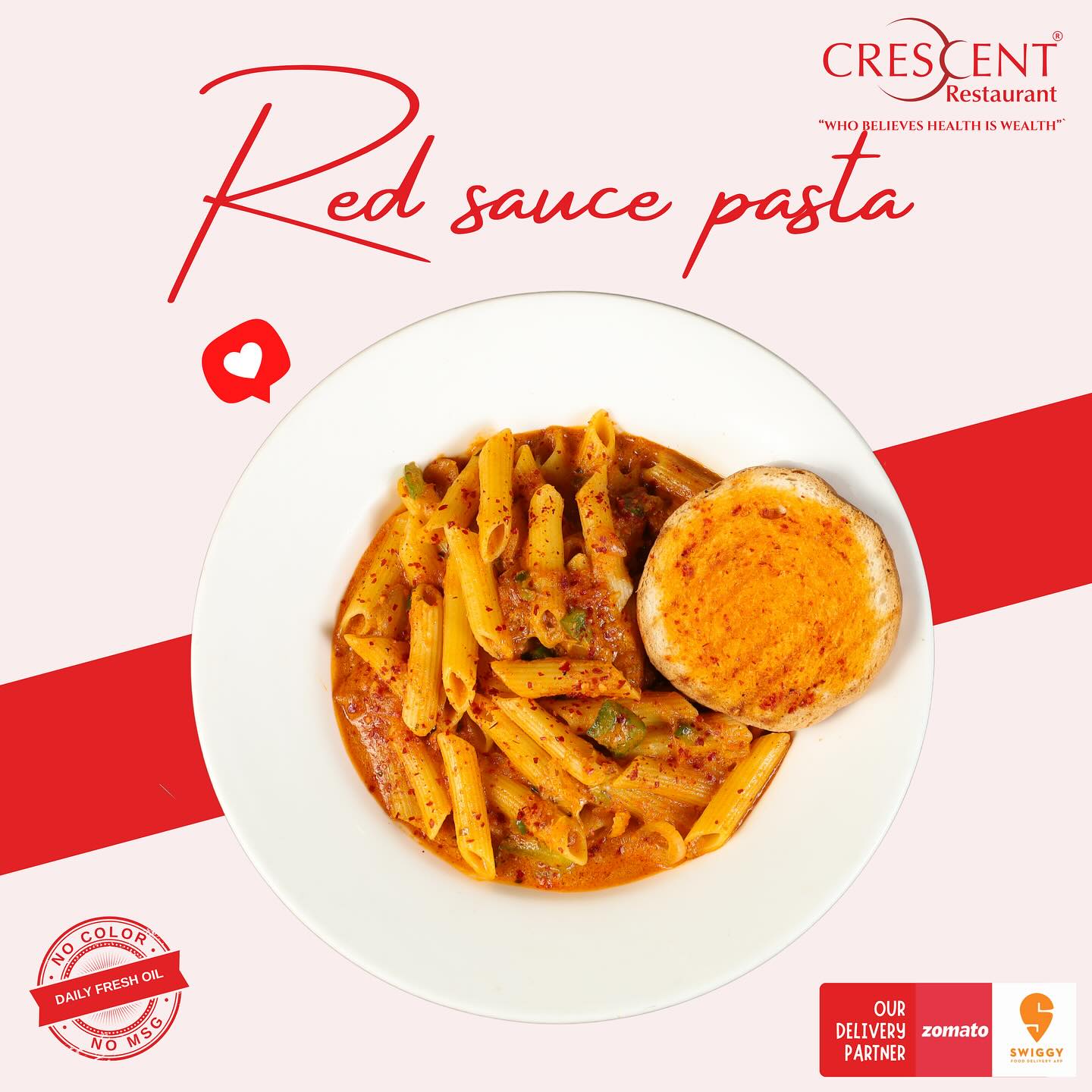 Crescent Restaurant Facebook ad: Pasta @ Crescent Restaurant