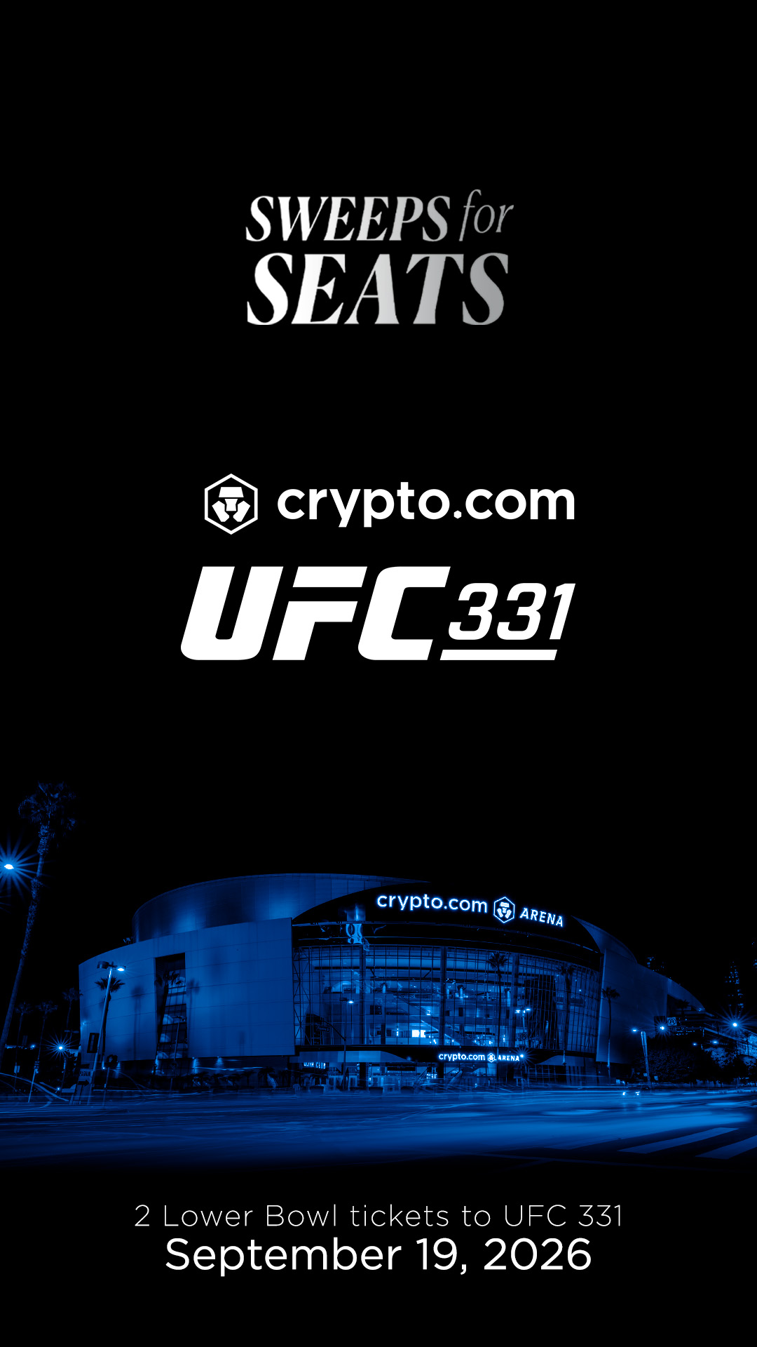 Crypto.com Arena Facebook ad from Aug 20, 2026