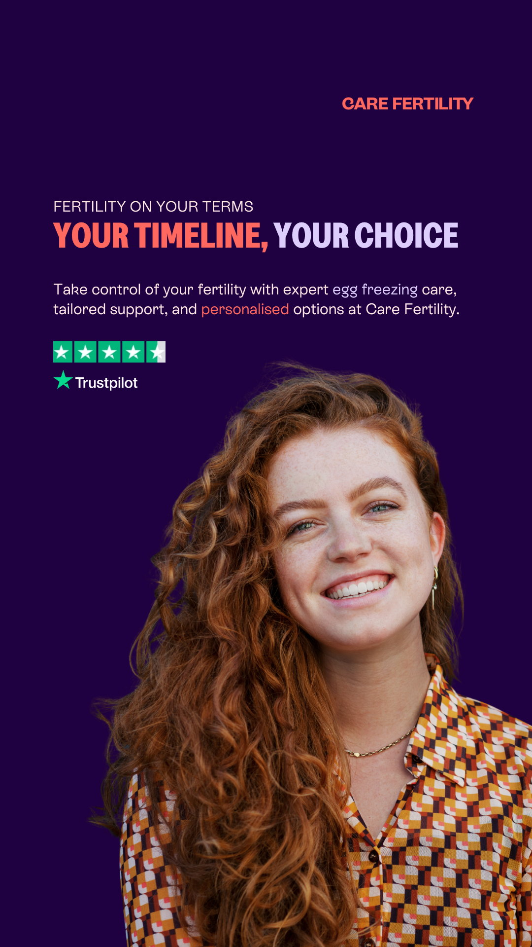 Care Fertility Facebook ad