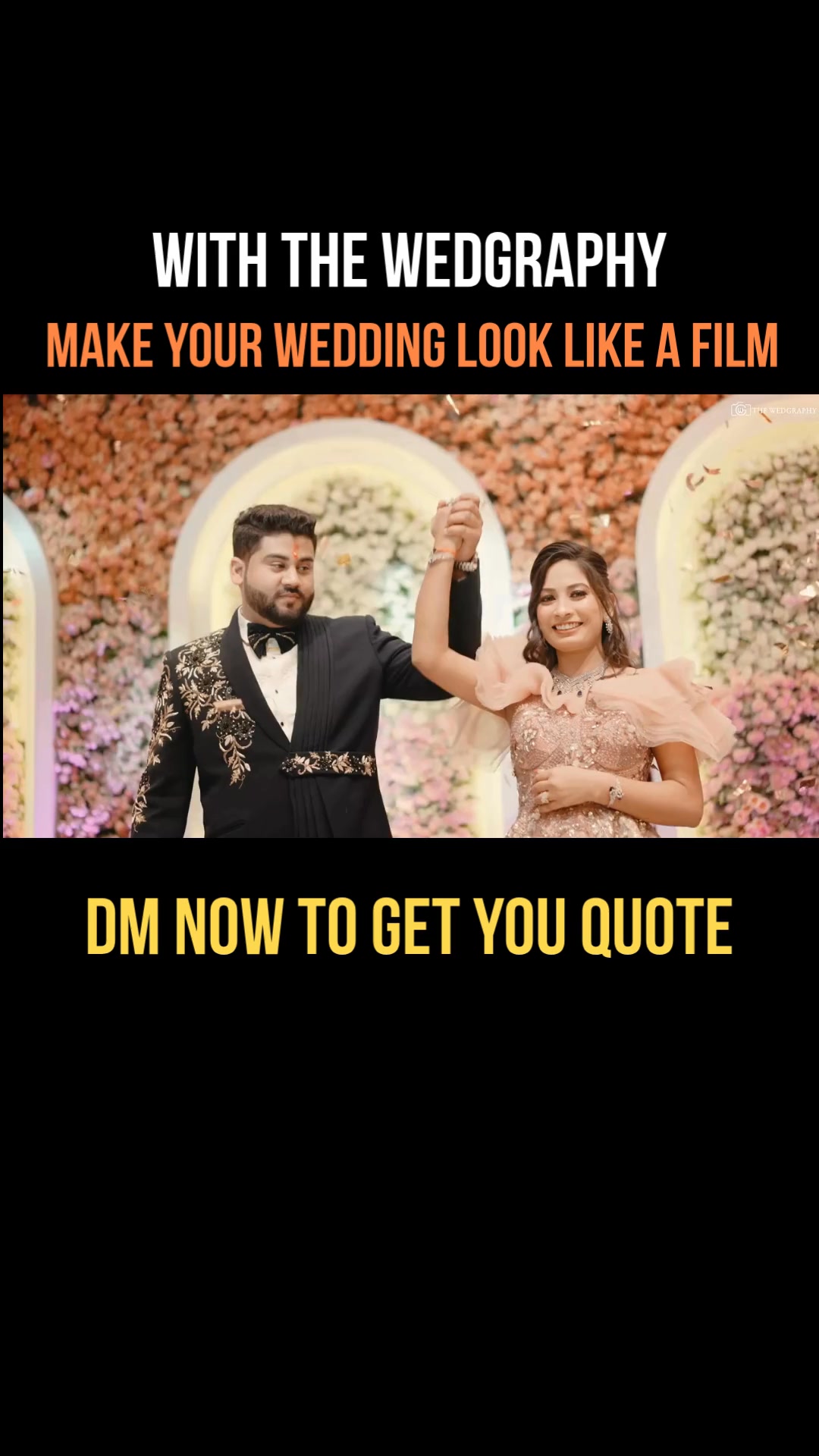The WedGraphy Facebook ad: Cinematic Wedding Films That Feel Real