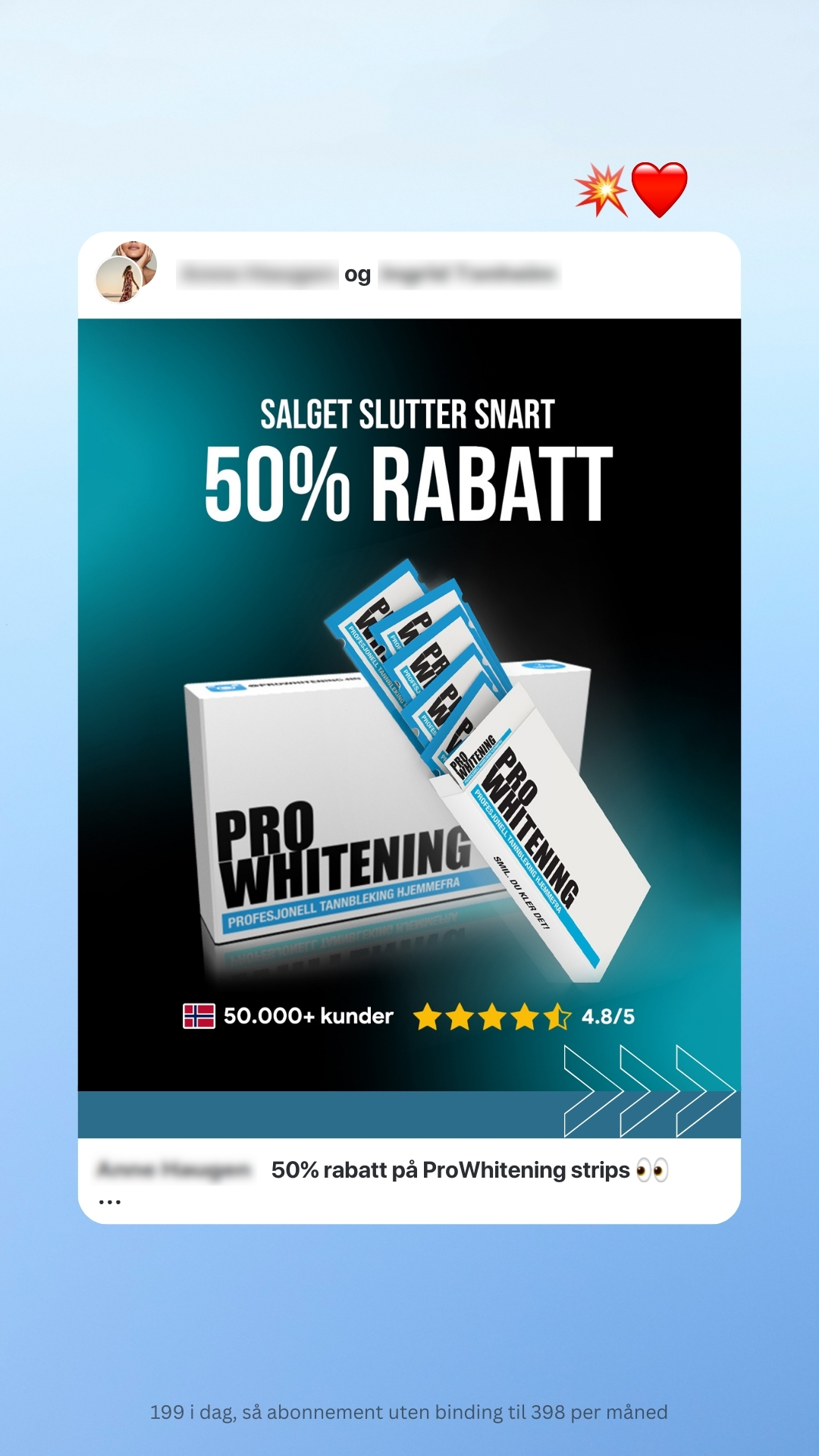 ProWhitening Facebook ad from Jul 20, 2026
