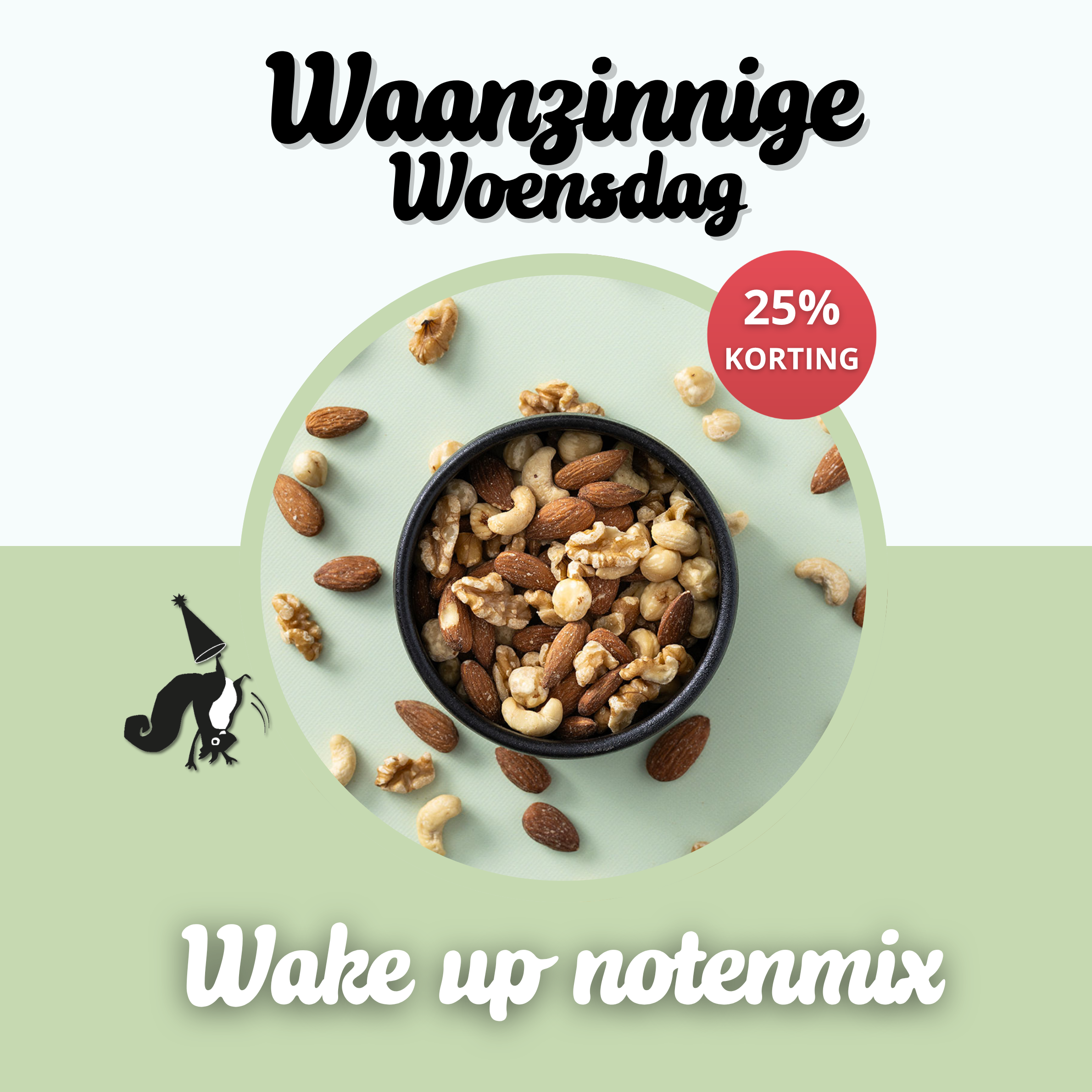 De Notenshop Facebook ad: Cashewnoten ongebrand