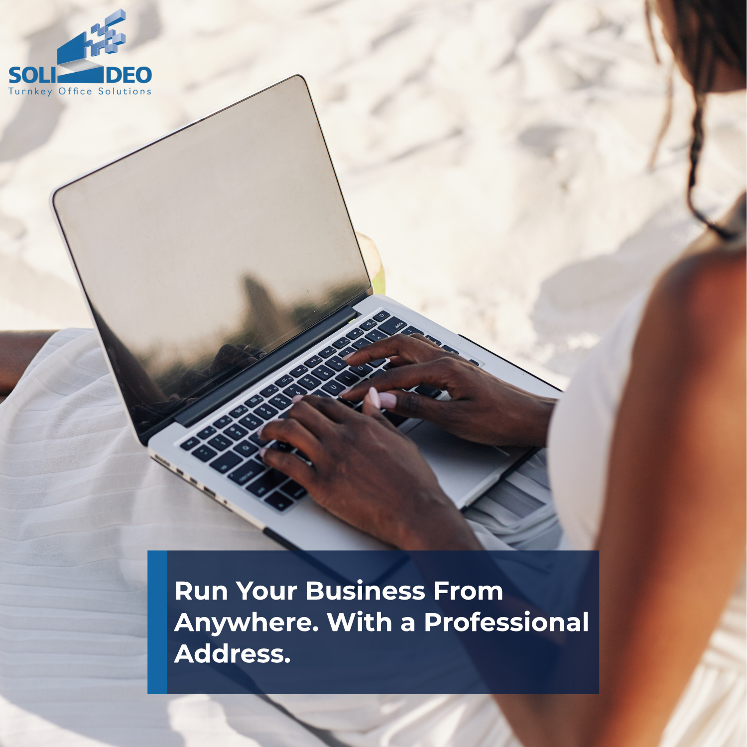 Soli Deo turnkey office solutions Facebook ad: Professional Business Address Without Renting an Office