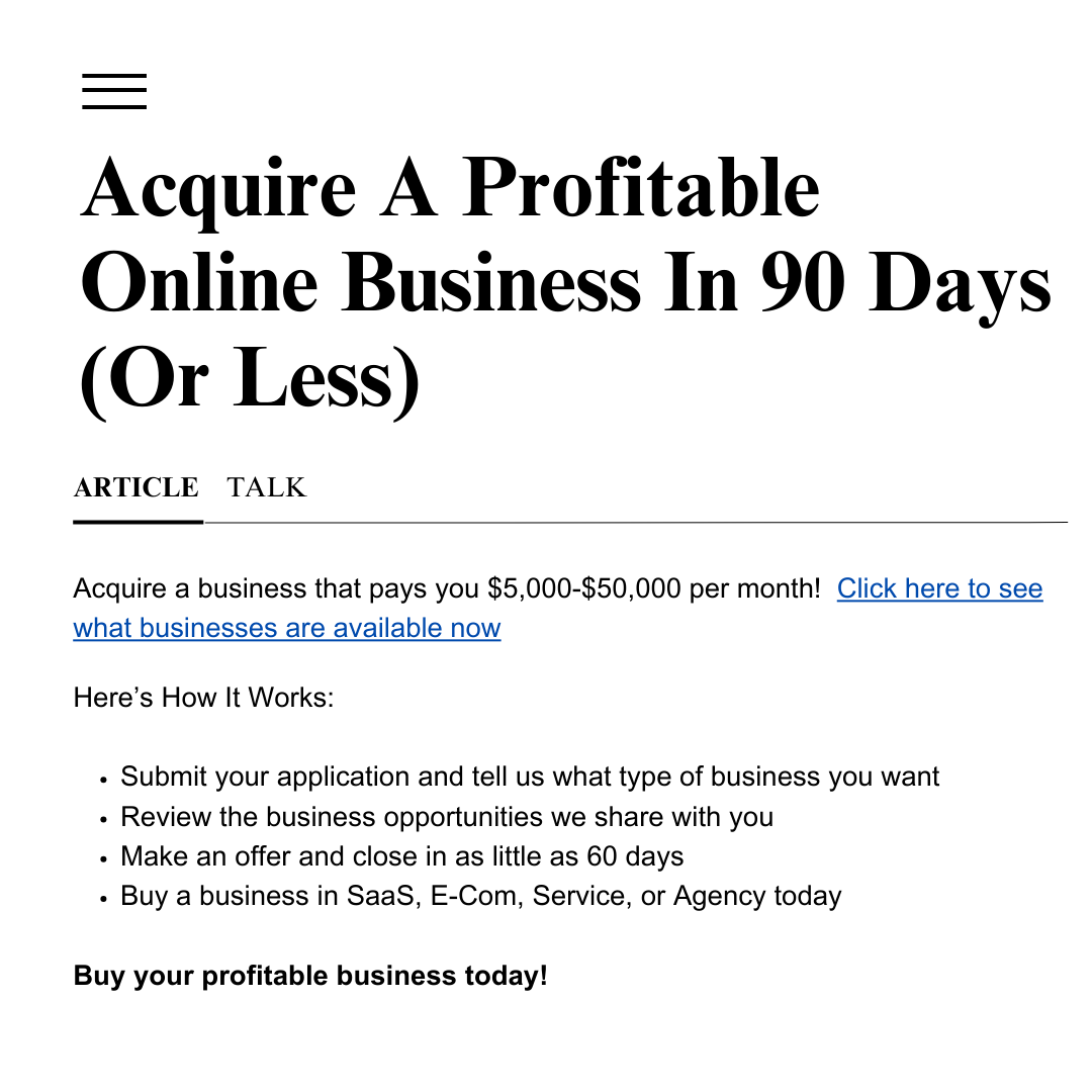 Munera Ventures Facebook ad