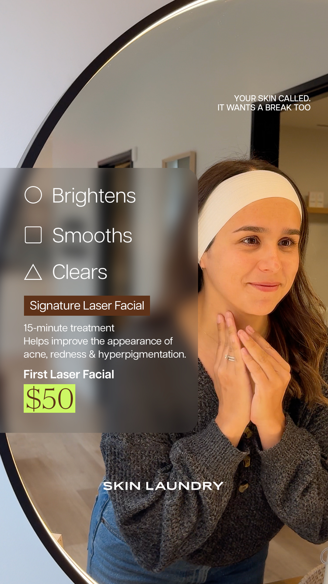 Skin Laundry Facebook ad