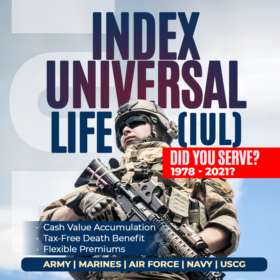 Marathon Financial Group Facebook ad: IUL Designed for Those Who Served