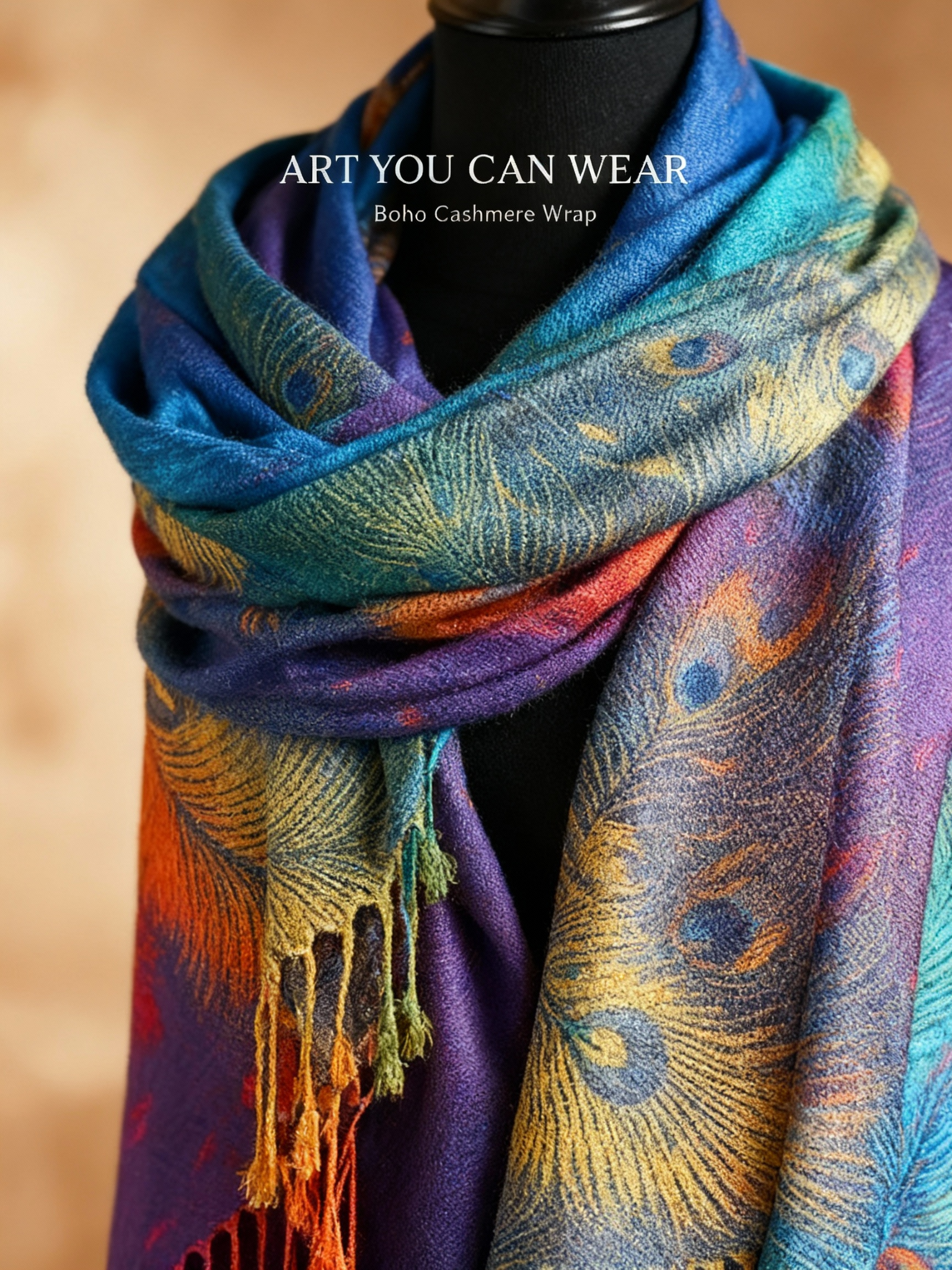 Harper-Heights Online Facebook ad: Boho Cashmere Wrap