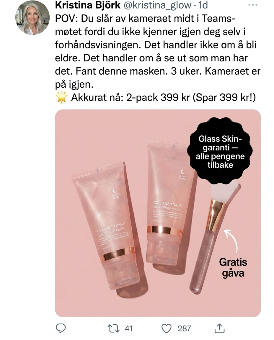Glowtoxx Facebook ad