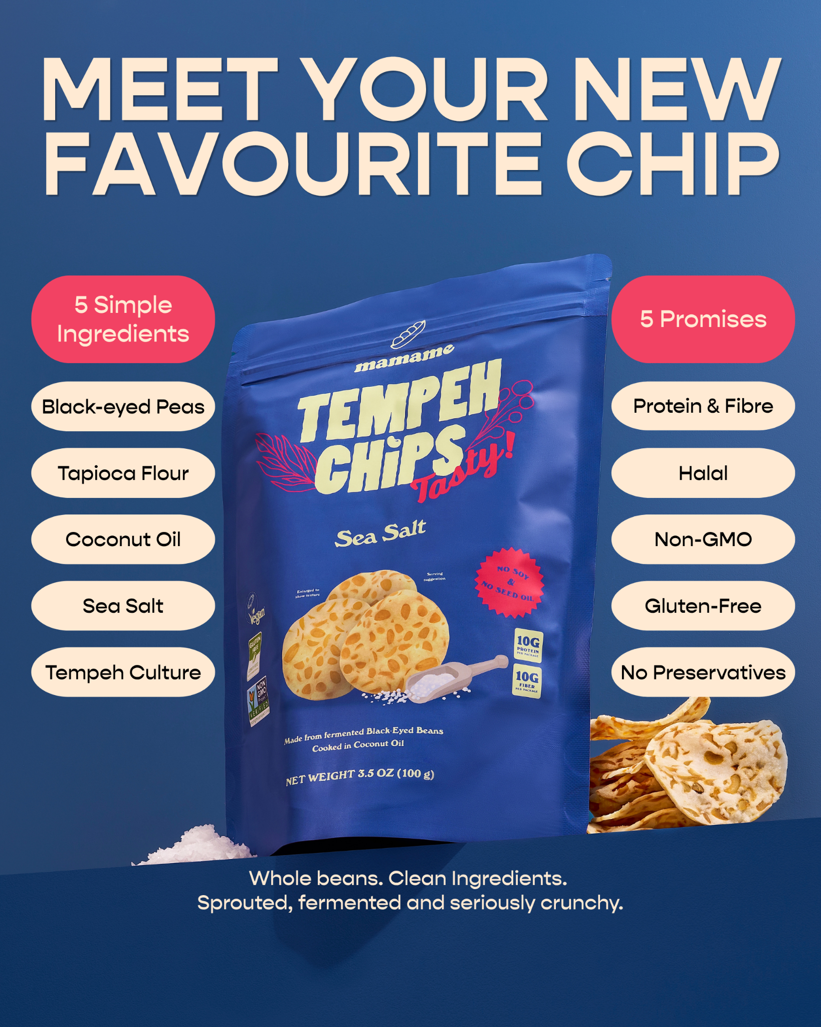 Mamame Whole Foods Facebook ad: Meet your new favourite chip.