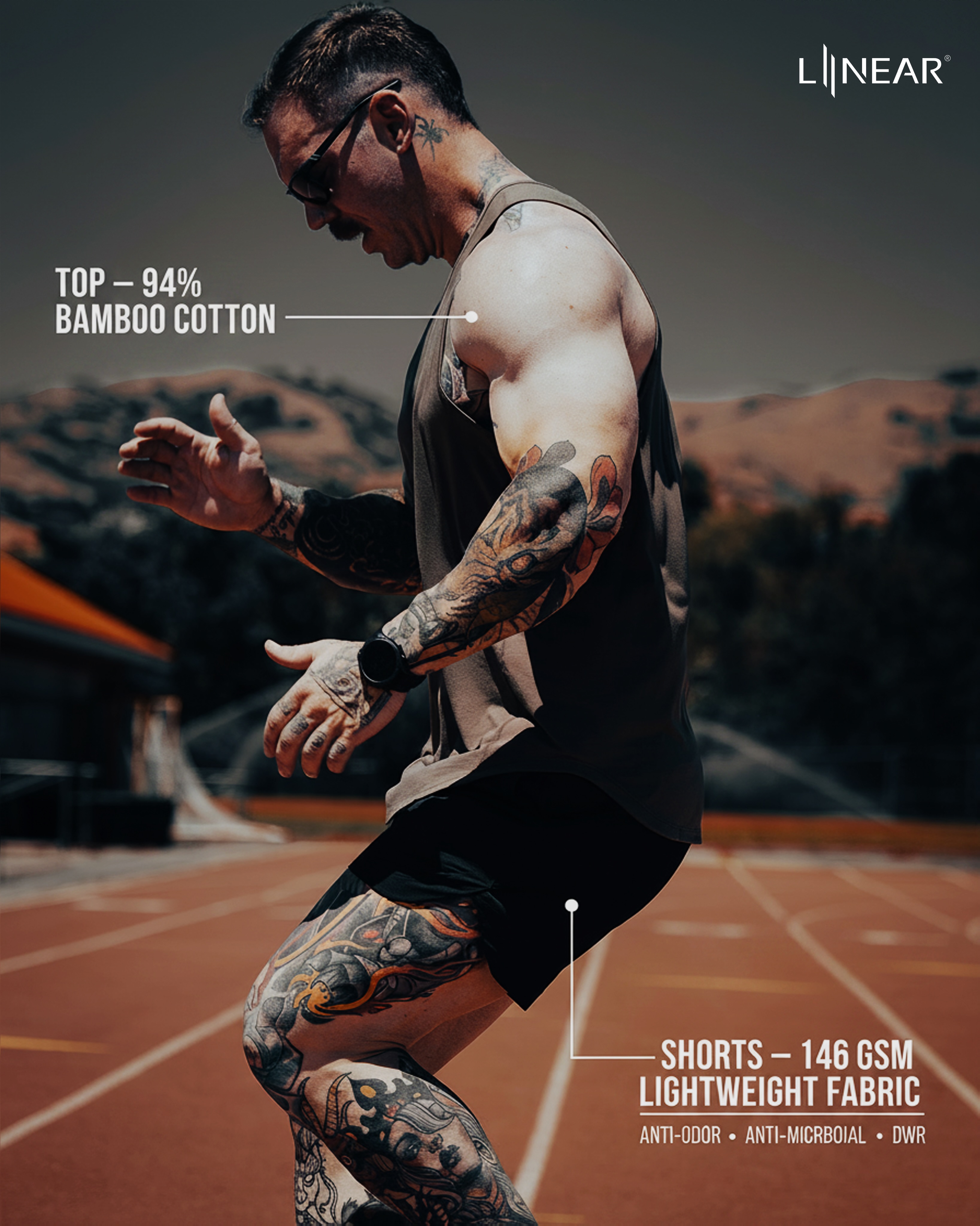 Project Linear Facebook ad: LINEAR Clothing // Premium Athletic Apparel
