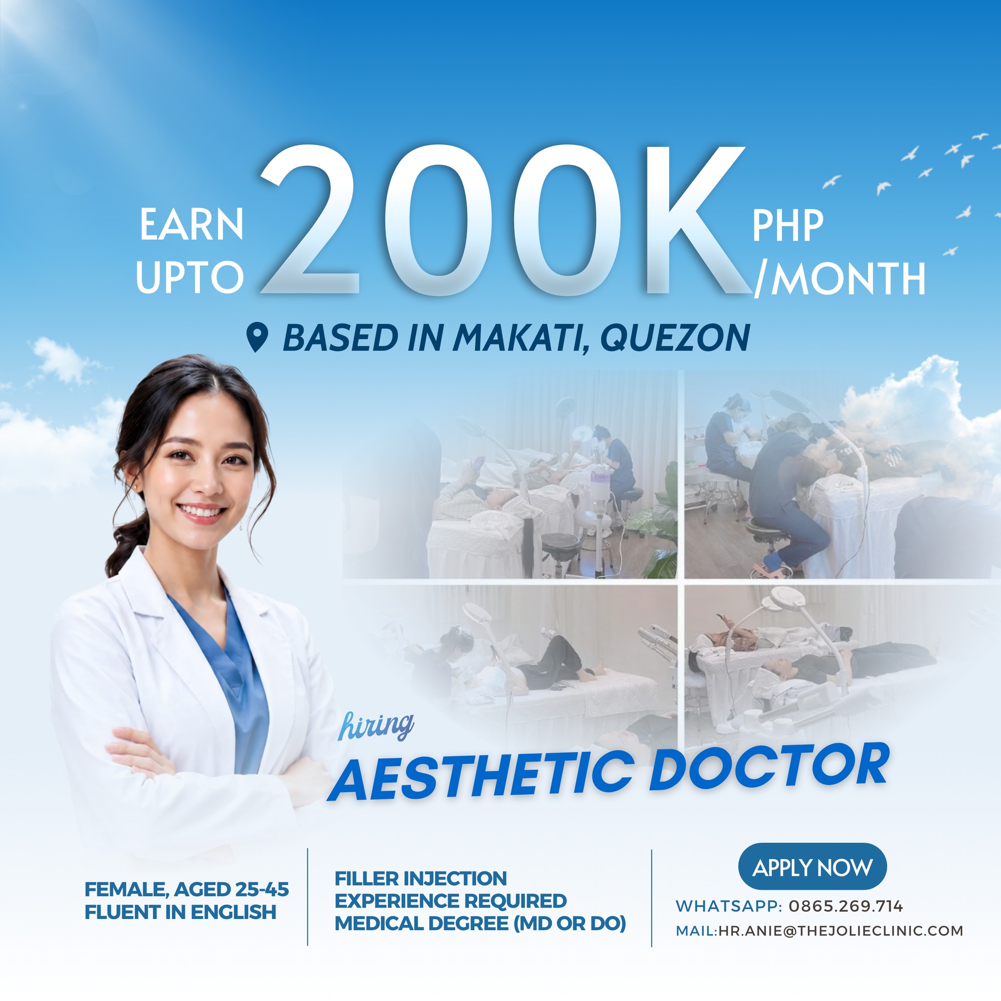 Beauty Clinic Recruitment Facebook ad