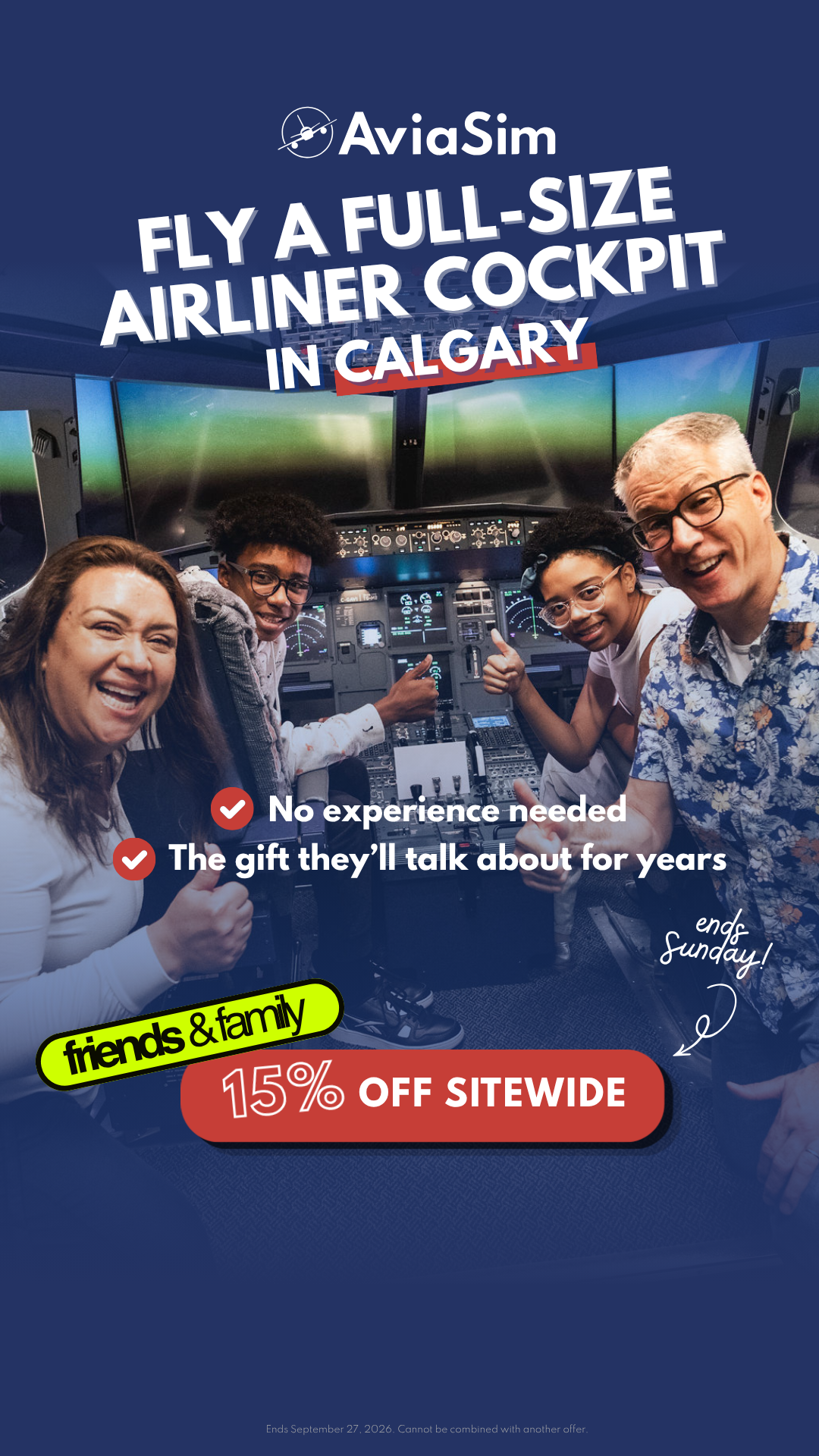 AviaSim Canada Facebook ad: You’re the pilot!