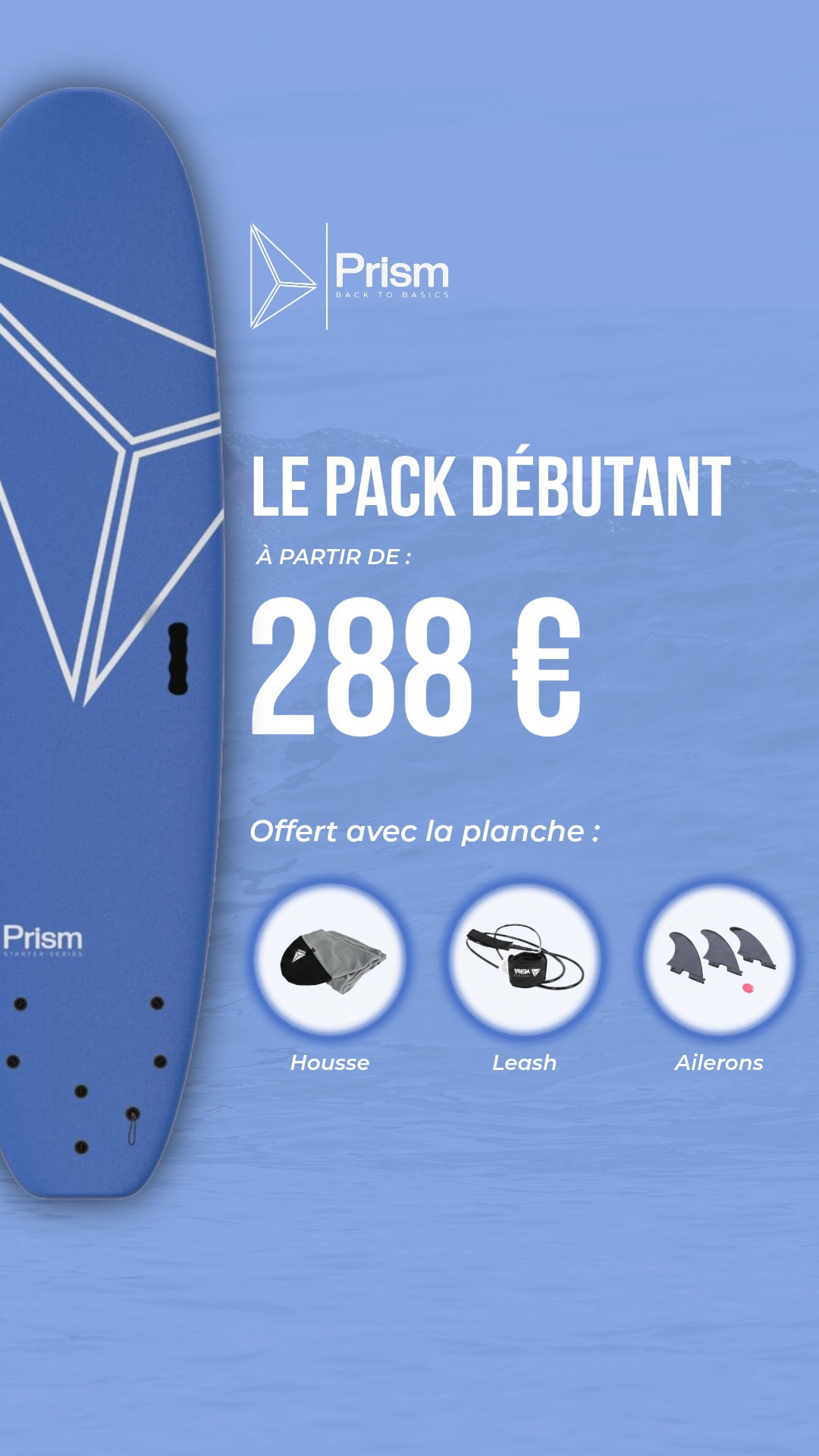 PRISM Surfboards Facebook ad from Feb 13, 2026