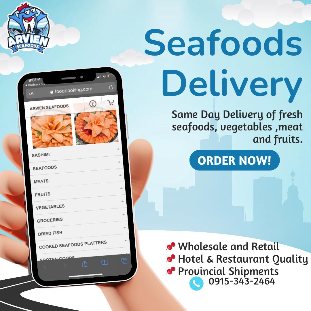 Arvien Seafoods Facebook ad: Indulge in the freshest sashimi from the comfort…