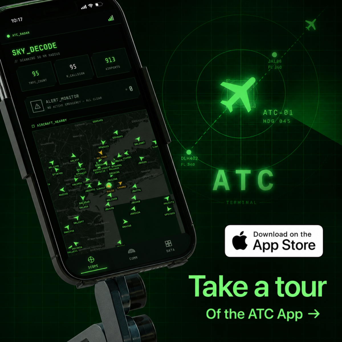 SkyDecode: Aviation Radio Facebook ad